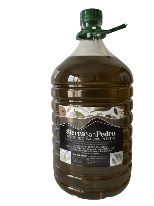 Garrafa 5 Litros Aceite de Oliva Virgen Extra Sierra de San Pedro (Caja de 3 unidades)